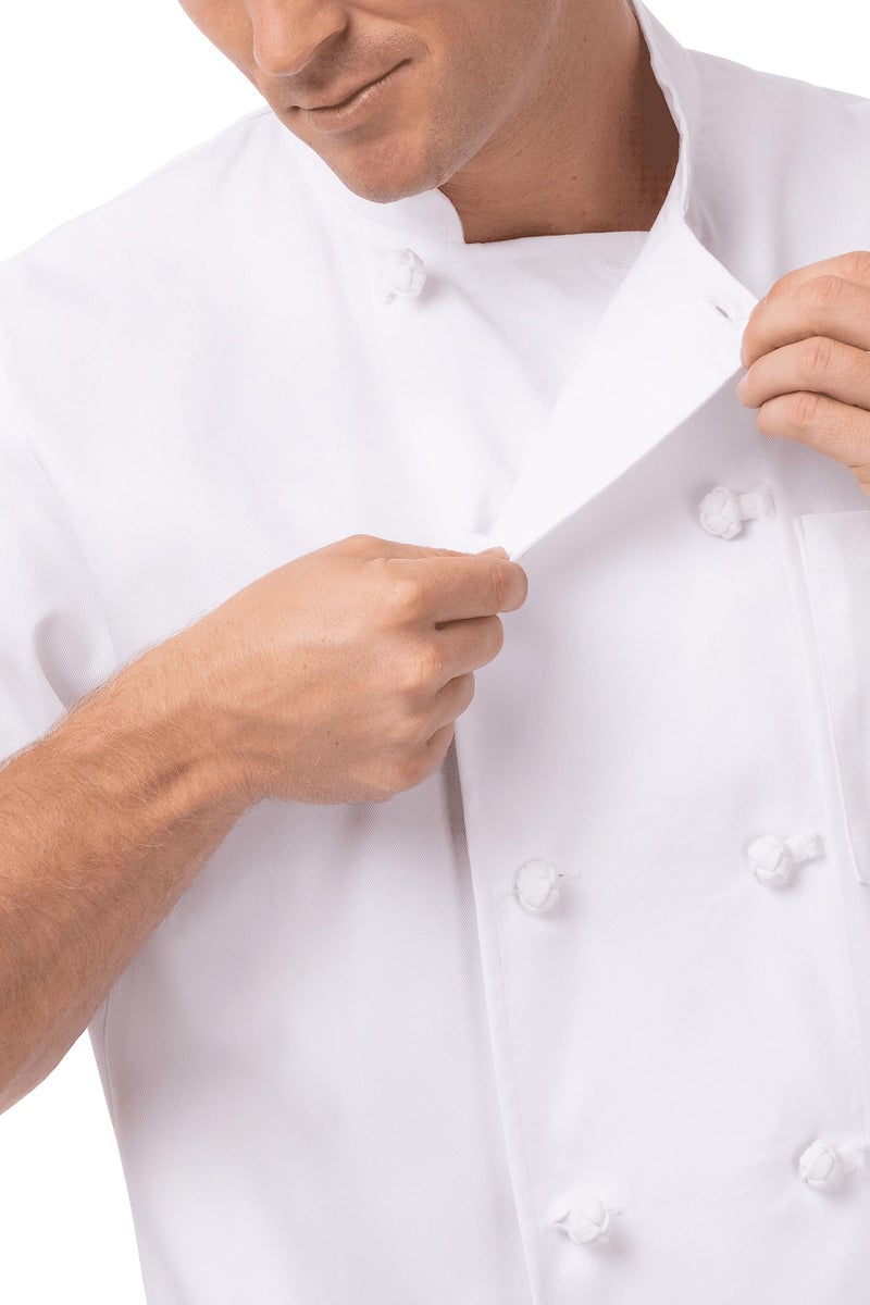 Chef Works Men's Tivoli Chef Coat, White, Medium - Image 3